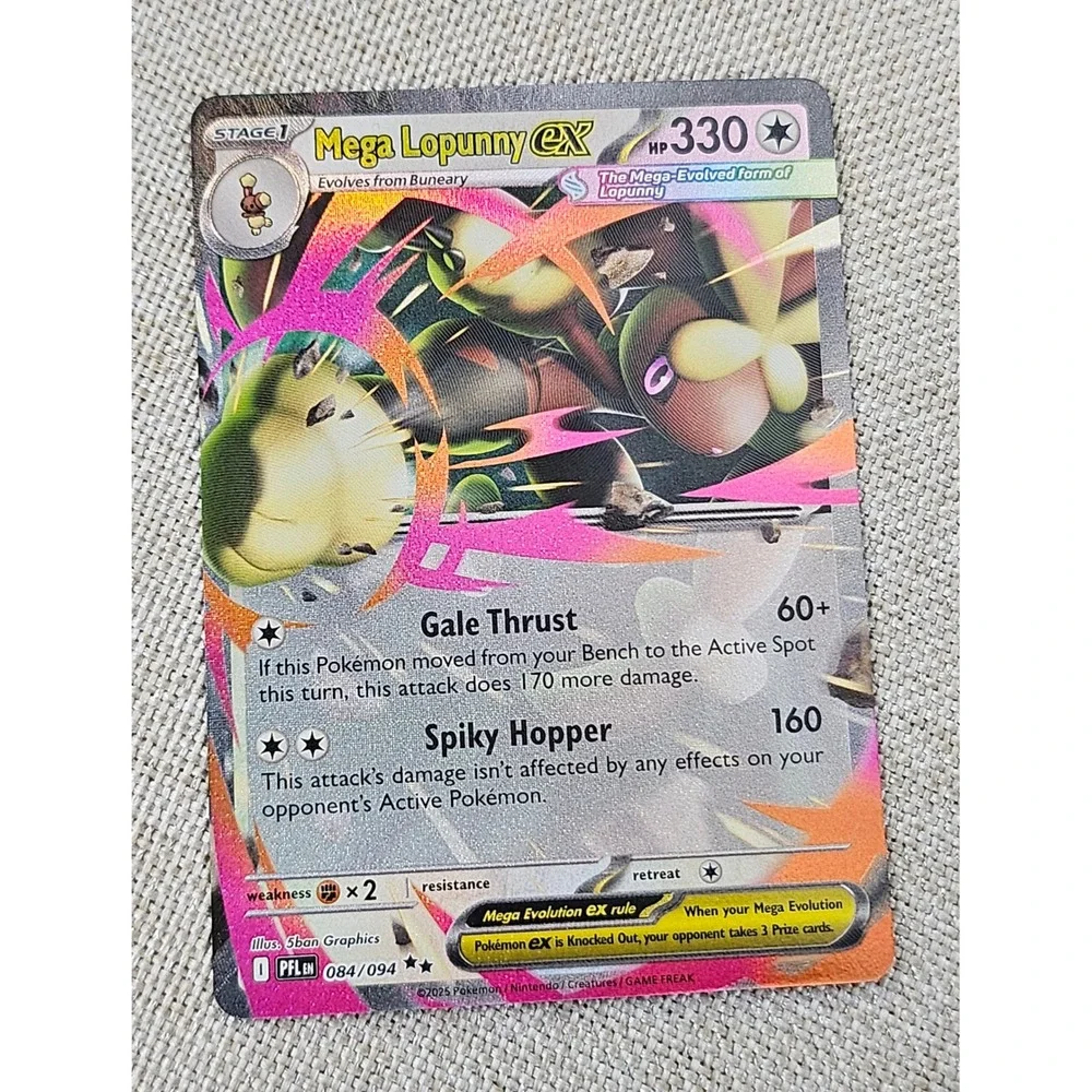 Pokemon Mega Lopunny eX Full Art Pocket Fantasy PFL EN 084/094 Ultra Rare Holo